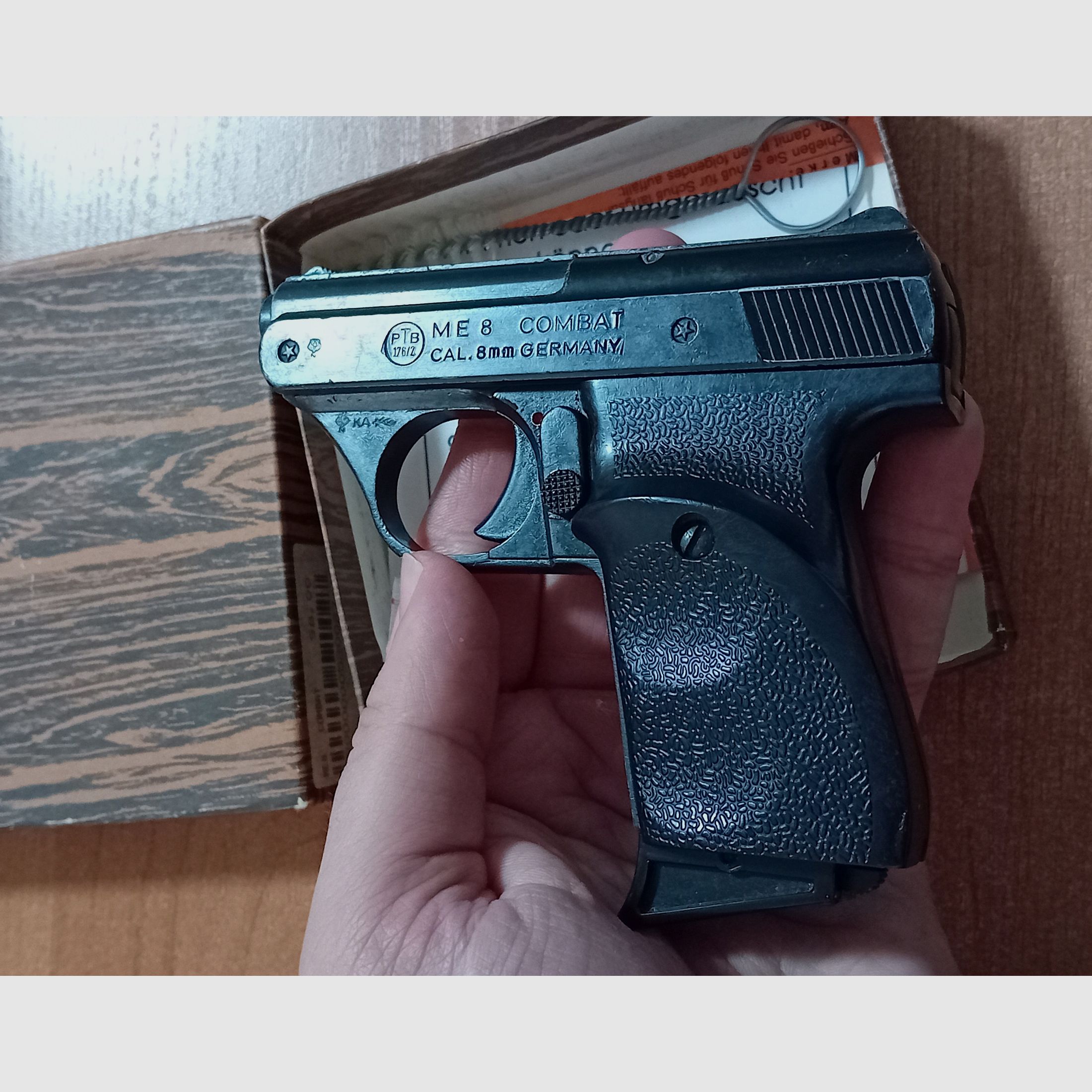 Rzadkie ME 8 Combat 8mm Knall w PTB 176/2 z opakowaniem!