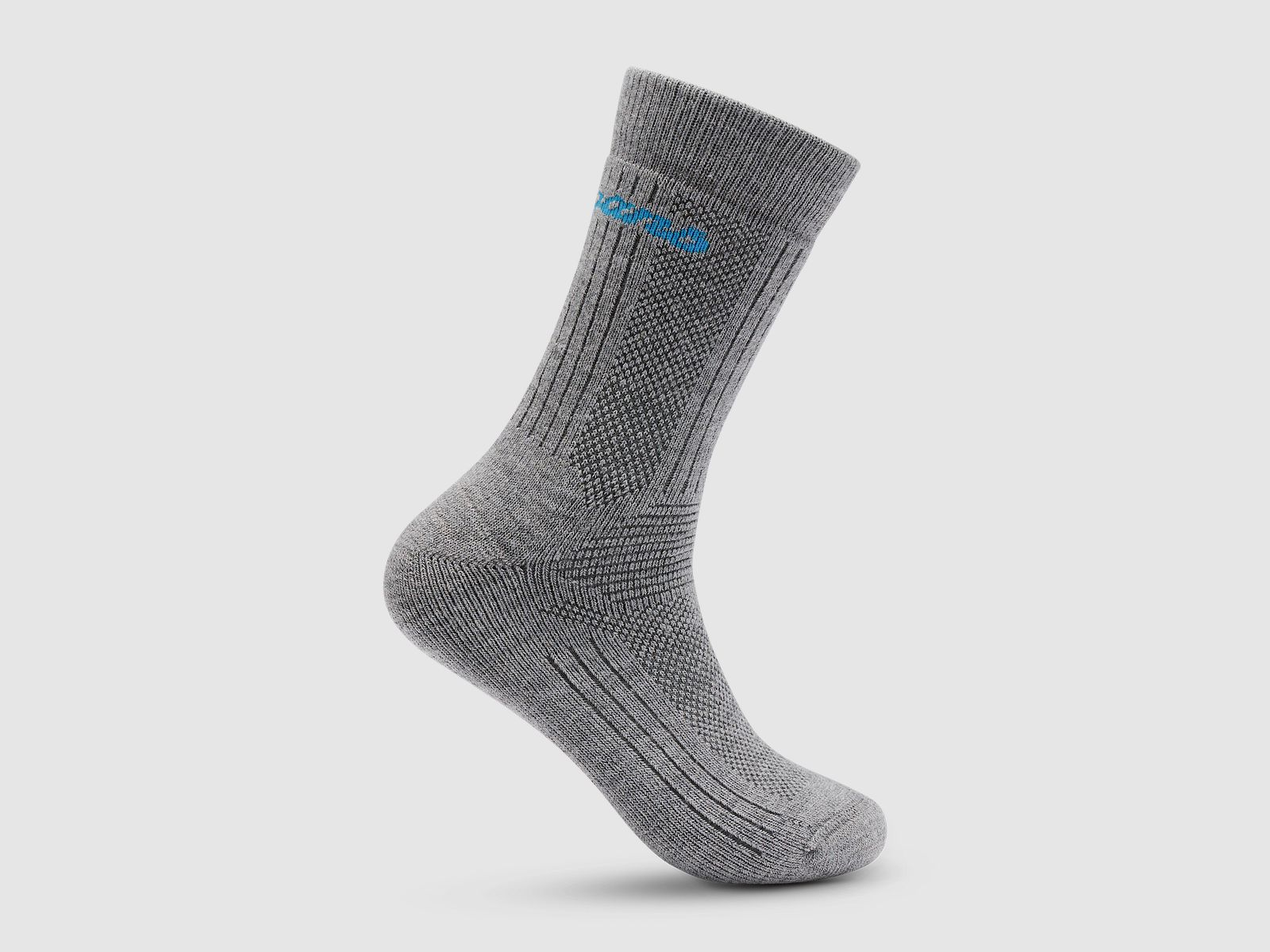 Bergans Allround Warm Merino Cushioned Sock Solid Grey/Aqua Lagoon 44-47