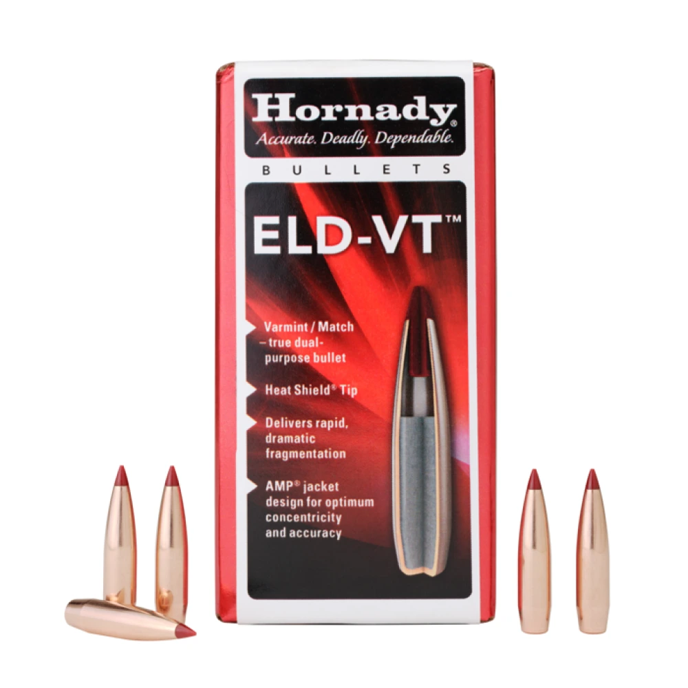 BALLE HORNADY 6.5MM .264 100 GR ELD-VT (1-8") (100)