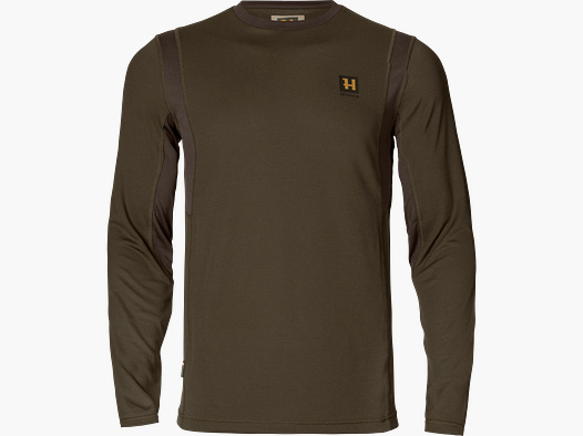 Härkila Forest Hunter L/S T-shirt Hombres Verde Caza/Marrón Sombra XL