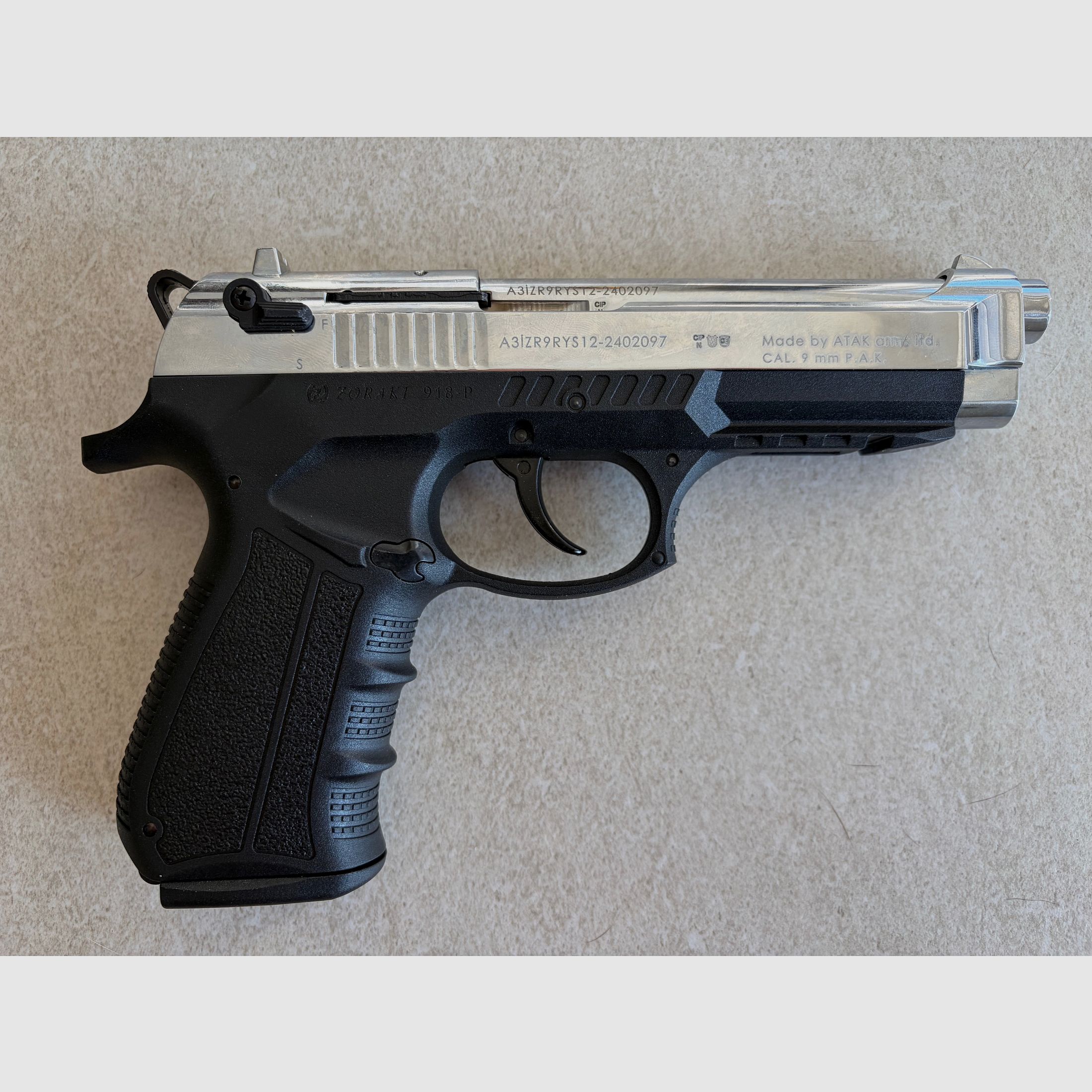 Zoraki 918-P Chrome | New | OVP | 9 mm P.A.K. | PTB 1072