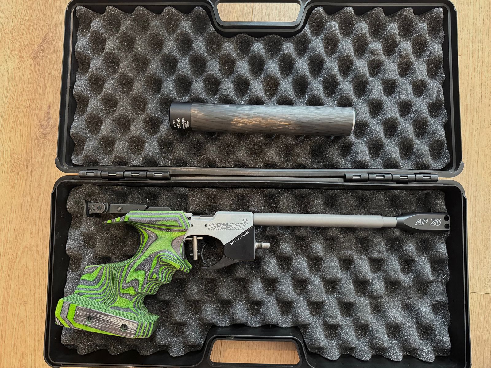 Hämmerli AP20 Pro Green Pepper air pistol – as good as new + 4,500 shots RWS R10 Match