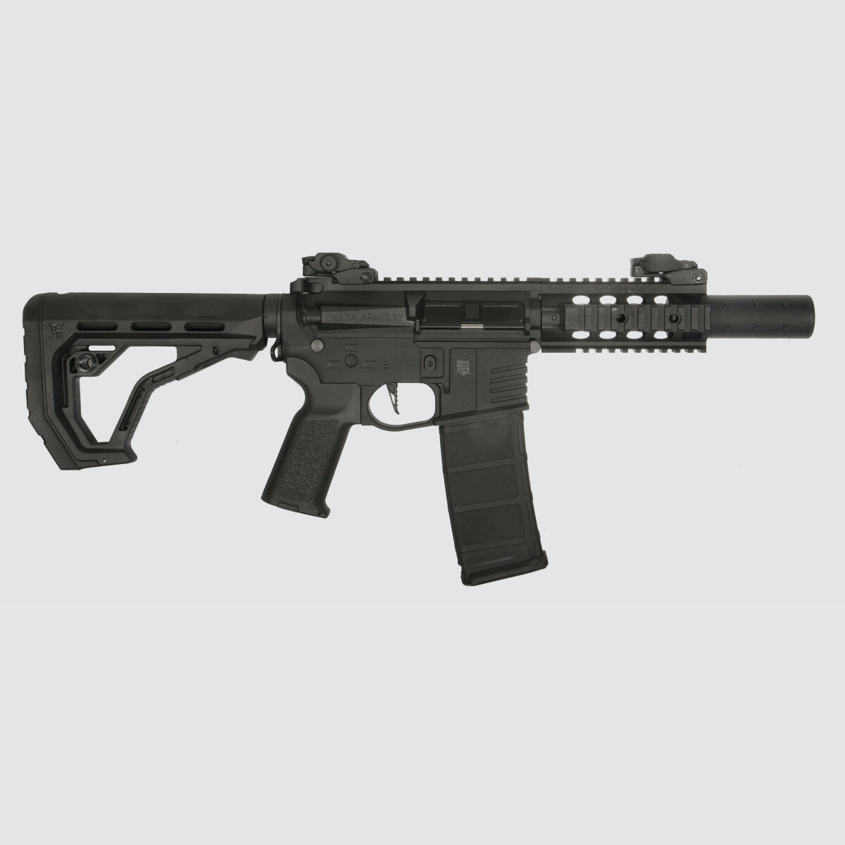 AR15 SilentOps CQB BRAVO EAGLE ETU Nero S-AEG Fucile Airsoft Libero da 18 Anni | Delta Armory