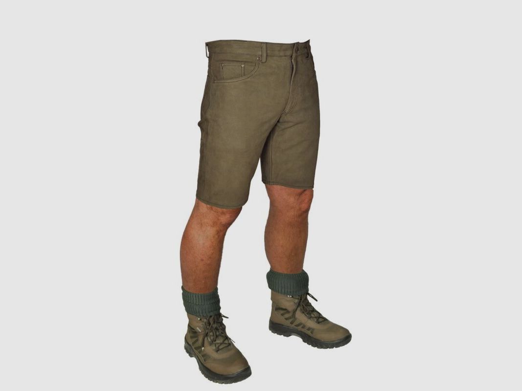 Hubertus kurze Leder Jagdhose  54