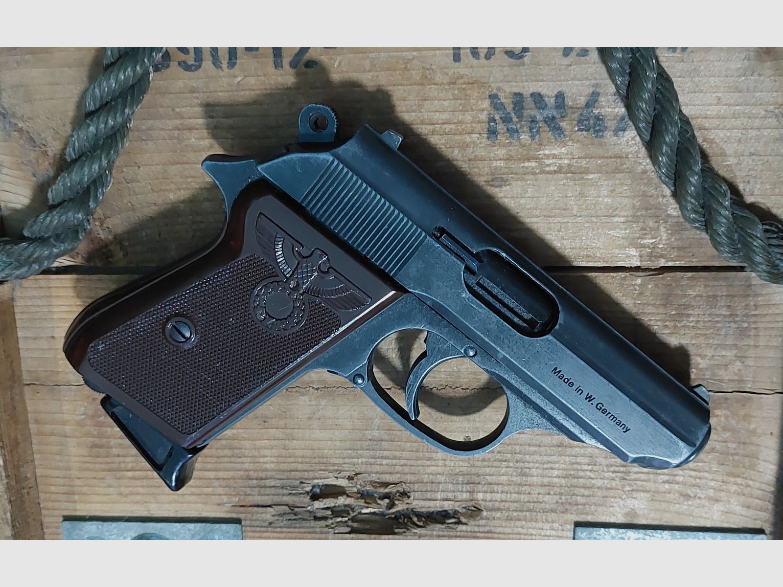 ⚠️SELTEN!⚠️ PERFECTA "El Alamein" Schreckschuss Pistole 8 mm P.A.K (PTB 196/2)