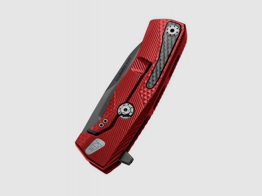 Lionsteel ROK Aluminium Taschenmesser, rot, schwarz