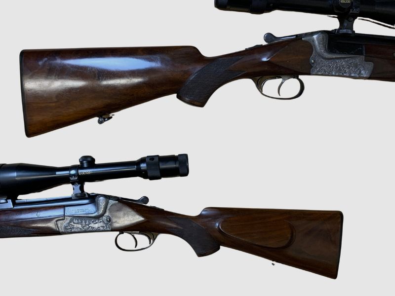 Bockbüchsflinte Merkel-Suhl Kal. 8x57 IRS und 12/70