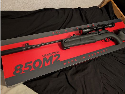 Umarex 850 M2 (7.5J) + Visier & Schalldämpfer 