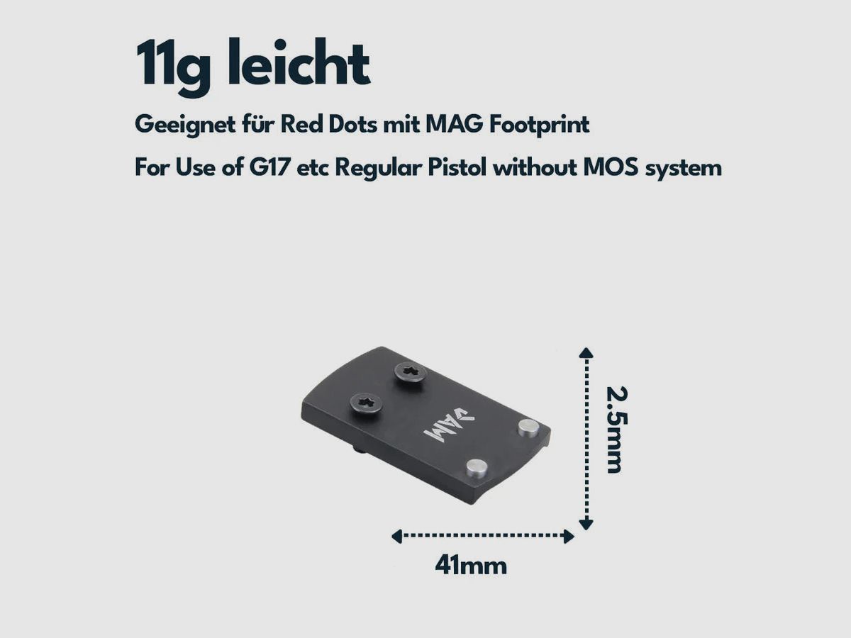 Vector Optics SCRDM-09 Glock Montage für Reflexvisiere mit MGT (SHIELD) Footprint