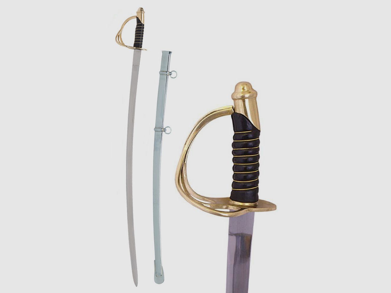 Szabla kawaleryjska model 1860 z metalową pochwa