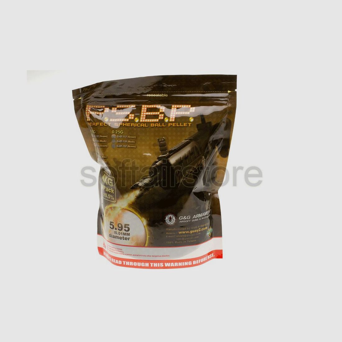 Perfect Airsoft BB`s 0.20g (5.000 Stück) diameter 5,95mm - Braun