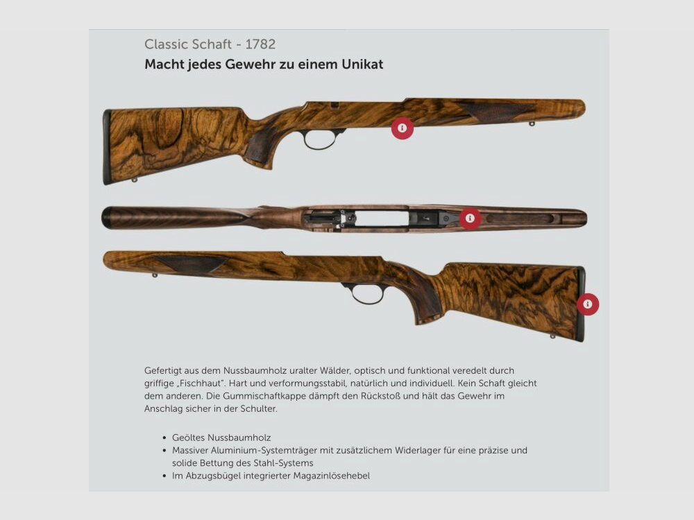 J.G. Aschütz 1782 D G-15x1 Classic kaliber .243 Win. Repetitiegeweer LL 580m .243Win