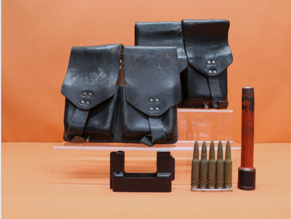 BUND SURPLUS FN FAL (metr.) Komplett-Set1 für G1/STG58: Magazintasche/Manöverpatronengerät/Lader/Exerzierpatronen