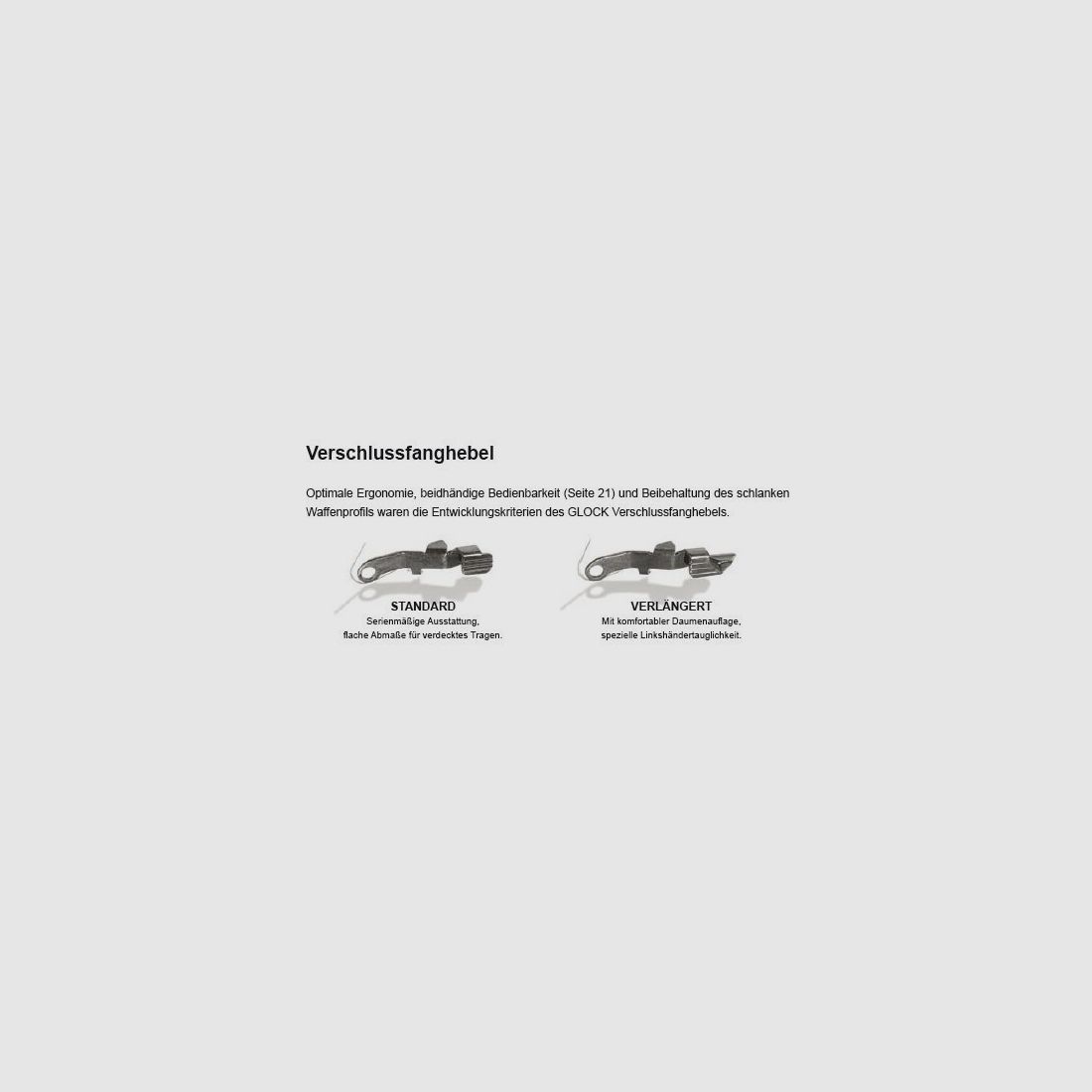 Glock Gmbh Pistool Sluitstop Hefboom Lang voor Glock 17