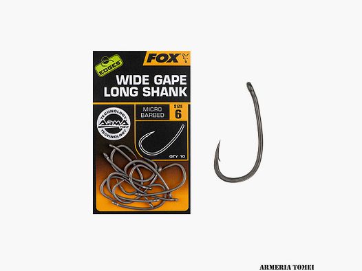 FOX – EDGES™ WIDE GAPE LONG SHANK SIZE 7 (10 PCS)