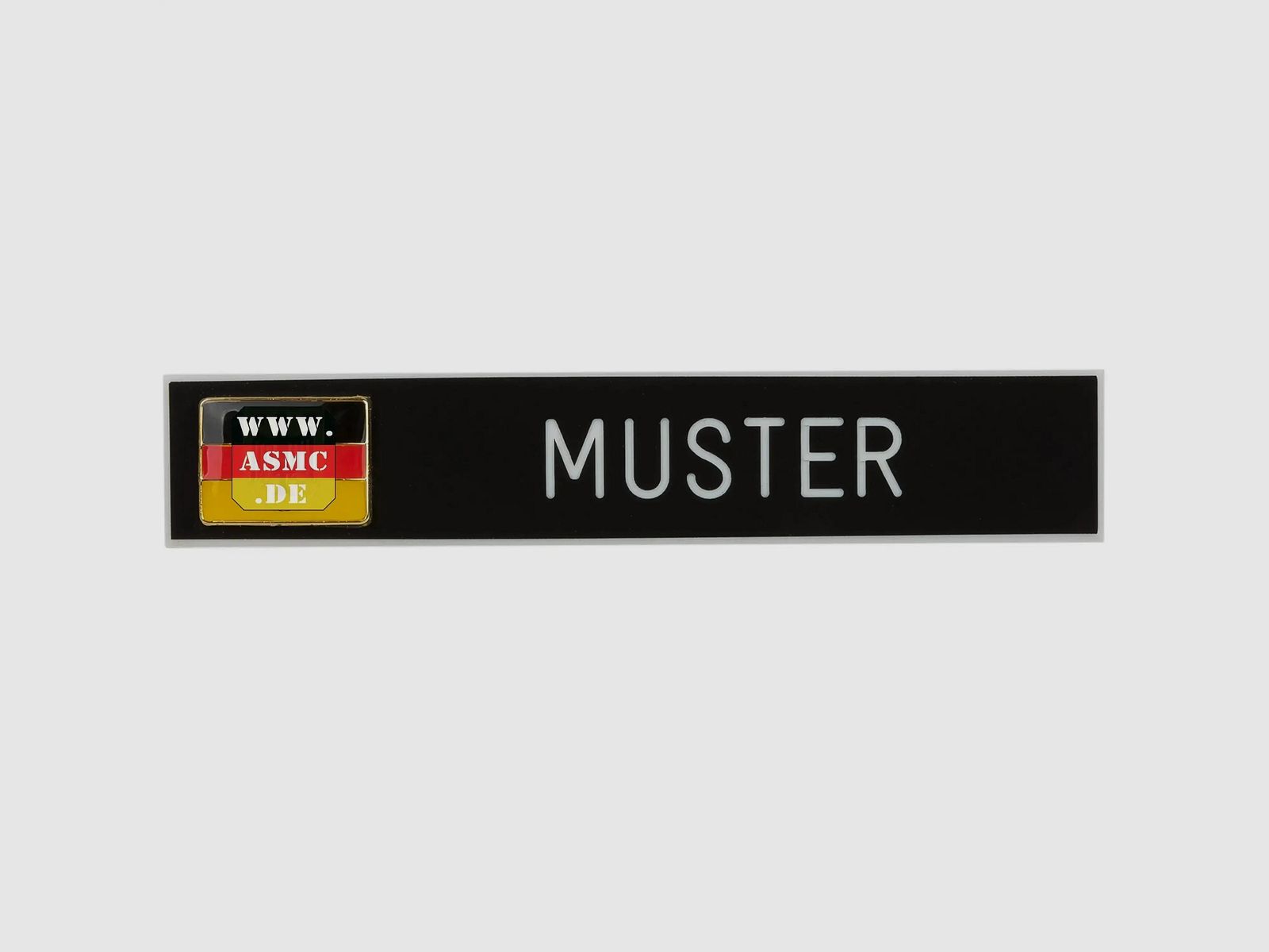 ASMC ASMC Namensschild mit Dienstfahne schwarz