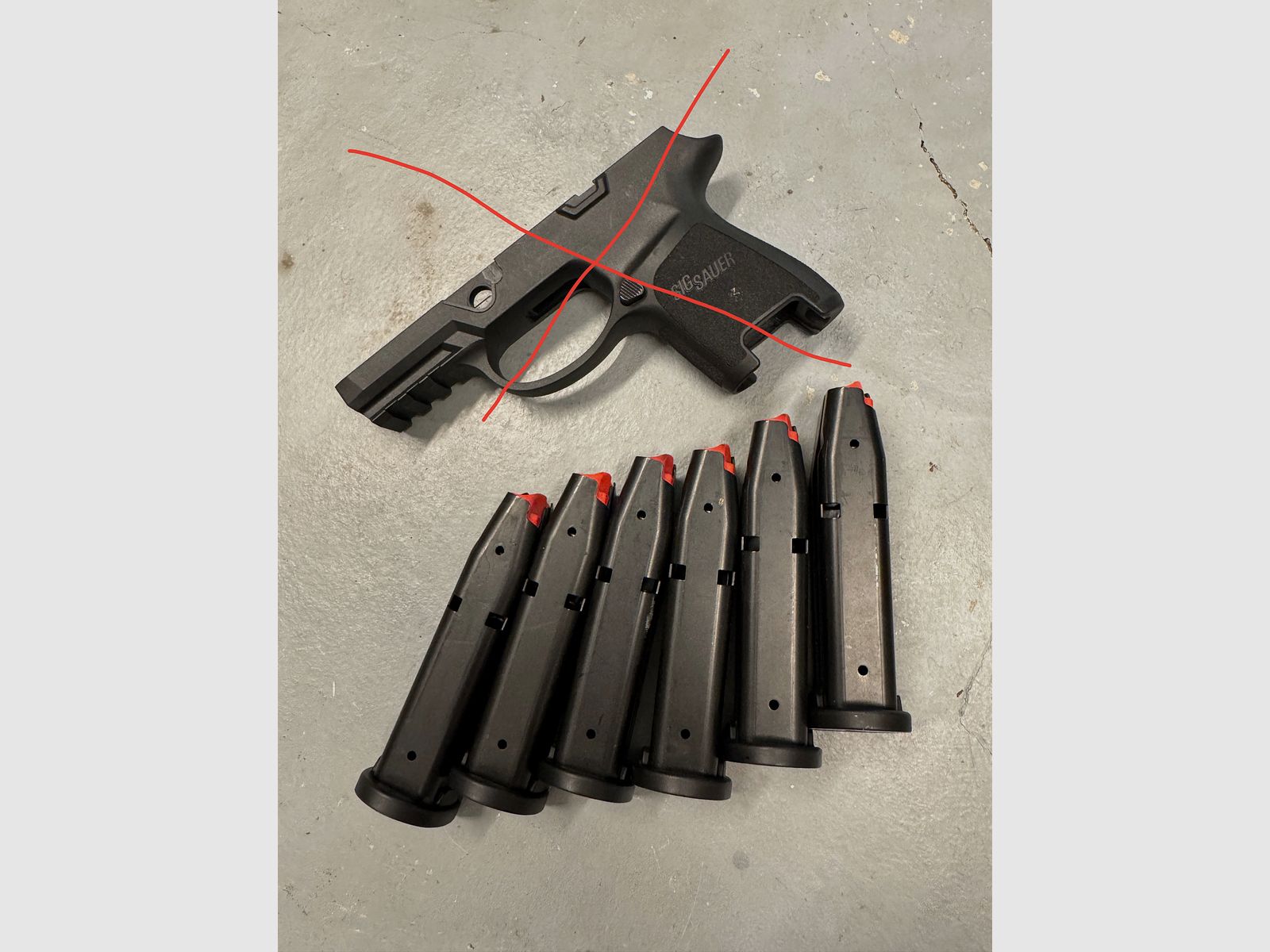 Accessoires SIG P320/ P250: 6x Compactmagazijn 15 schoten 9mmLuger