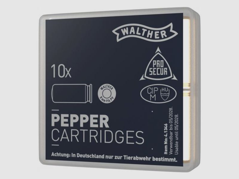 Cartucce al pepe Walther cal. 9 mm P.A. PV