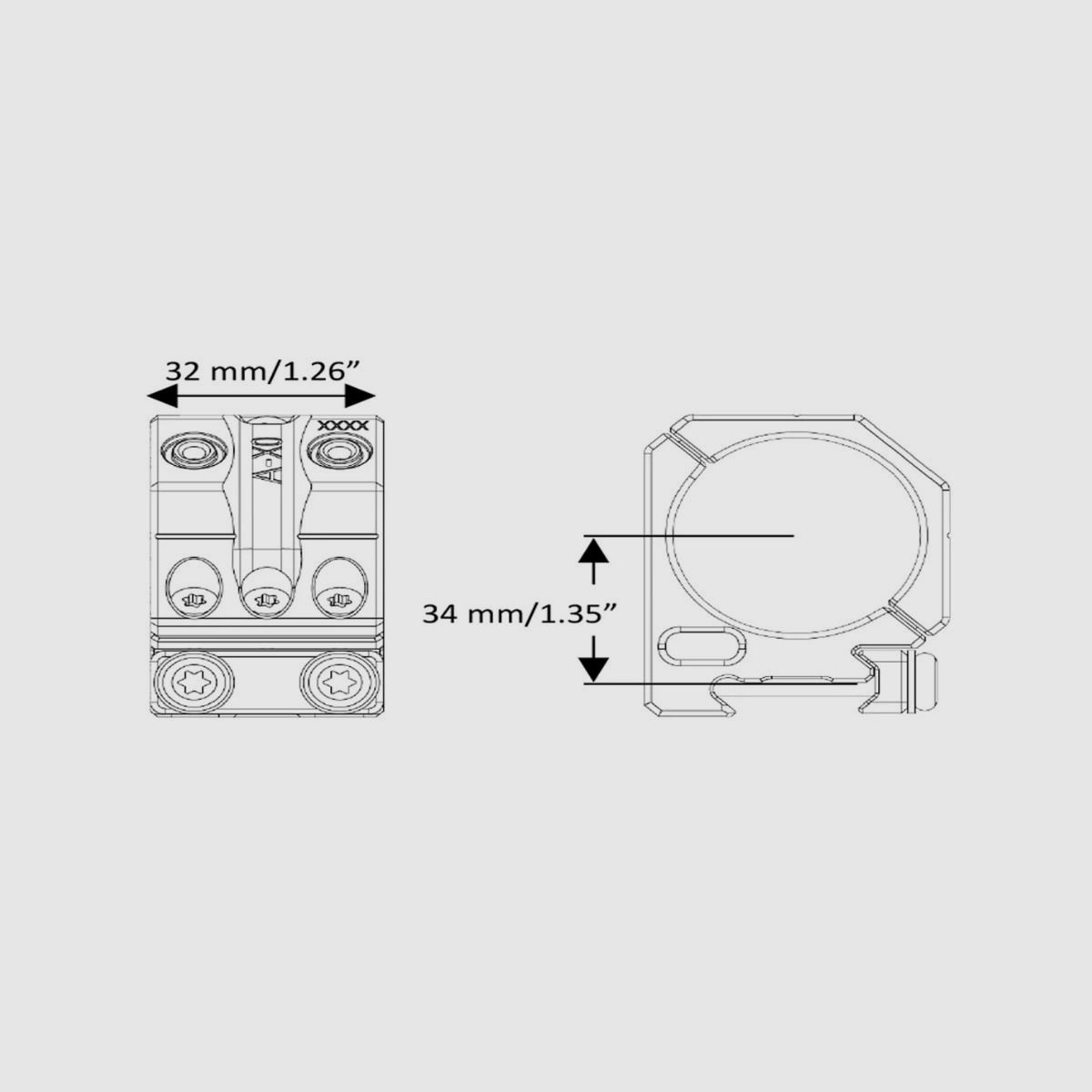 Spuhr - Montage SR-4006 34 mm 0 MOA, Bild 2 von 2