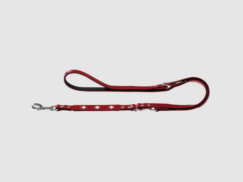 Hunter Verstellbare Führleine Swiss 18/200 Rot-Schwarz