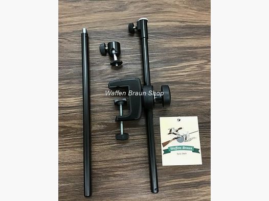 K&M Klemmstativ mit Kugelgelenk von 80 cm auf 110 cm ausziehbar, schwarz