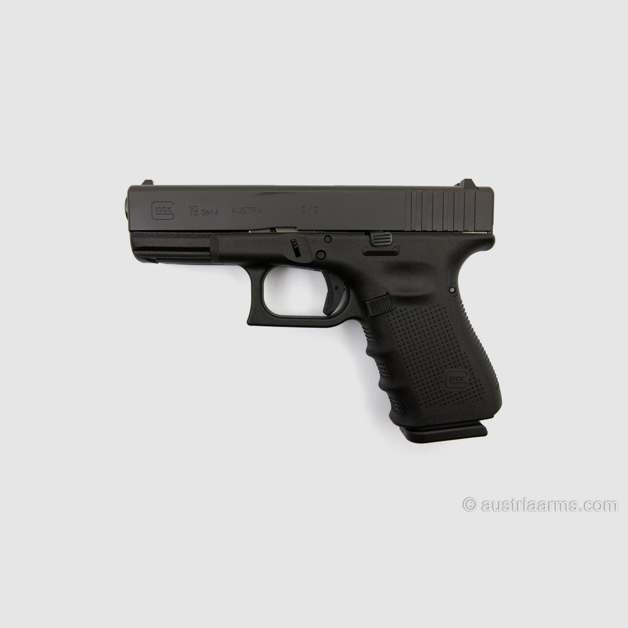 Glock 19 Gen4, neuwertige Gebrauchtwaffe, 9 x 19 mm, Bild 1 von 5
