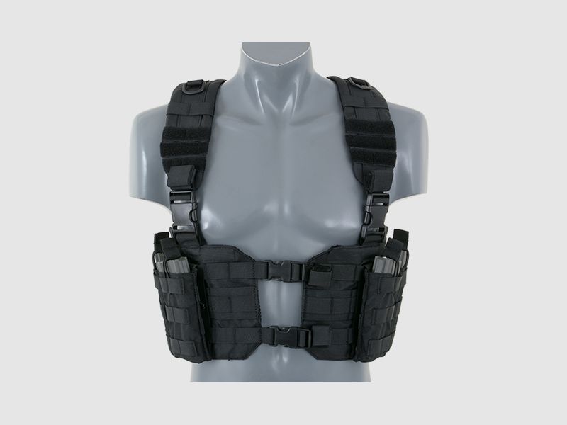 Split Front Chest Harness - Black [8FIELDS]