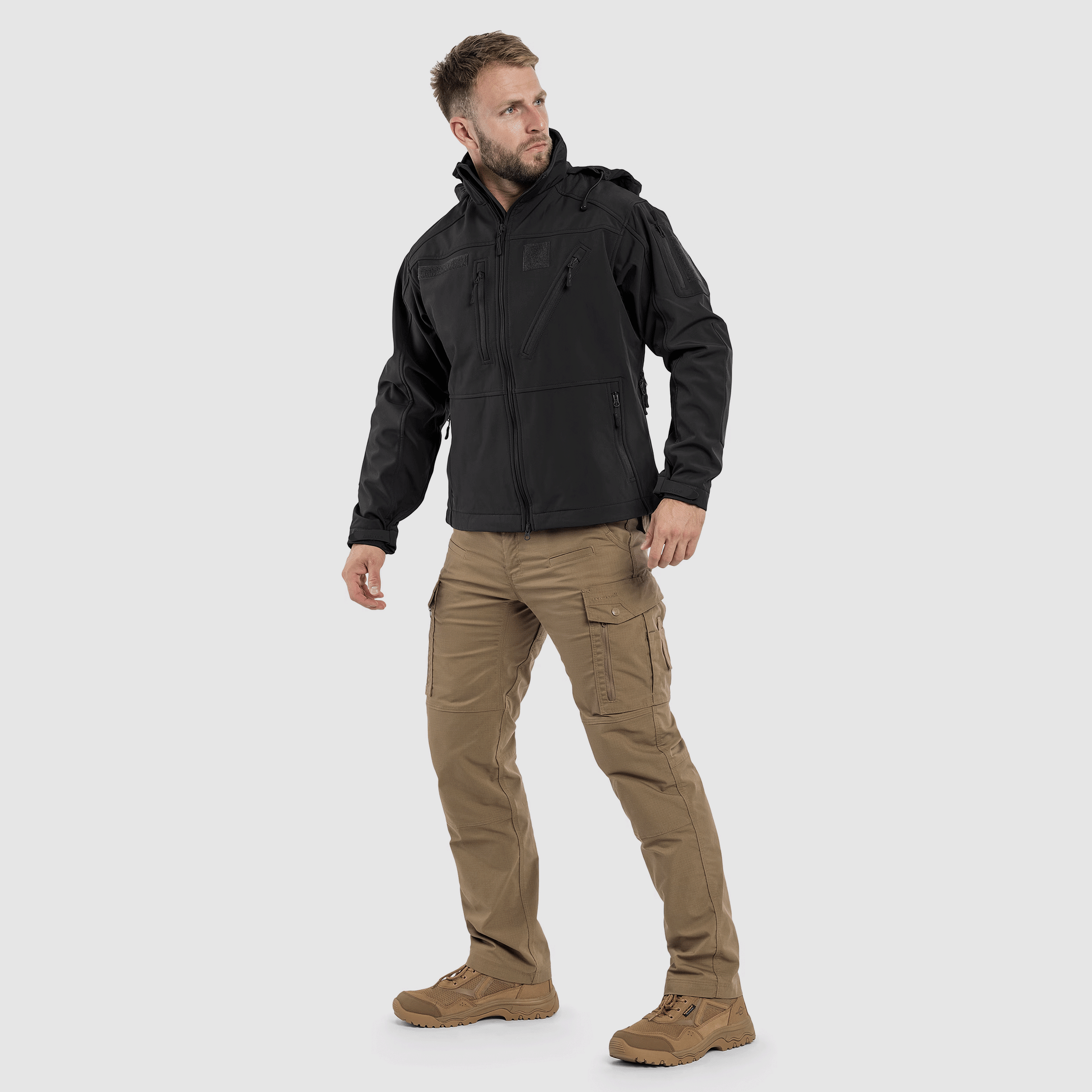 VESTE – MIL-TEC – SOFTSHELL JACKET Noire | SCU 14, image 2 sur 10