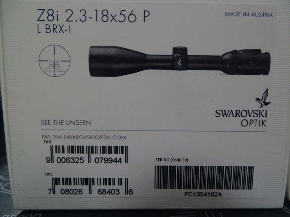 Swarovski Z8i 2,3-18x56 Abs L BRX-I NUEVO 2 piezas en stock Z8I 2,3-18x56