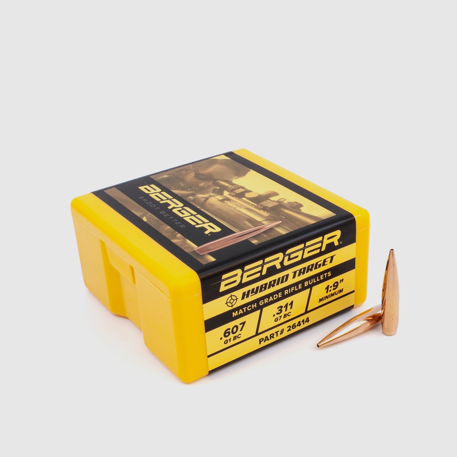 Berger Geschoss 6,5mm/.264 Hybrid Target 140GR 100 Stück