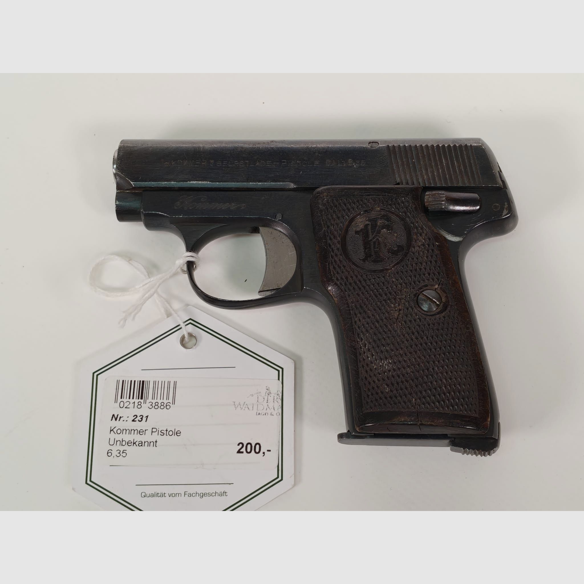 Pistolet Kommer 6,35mm Browning