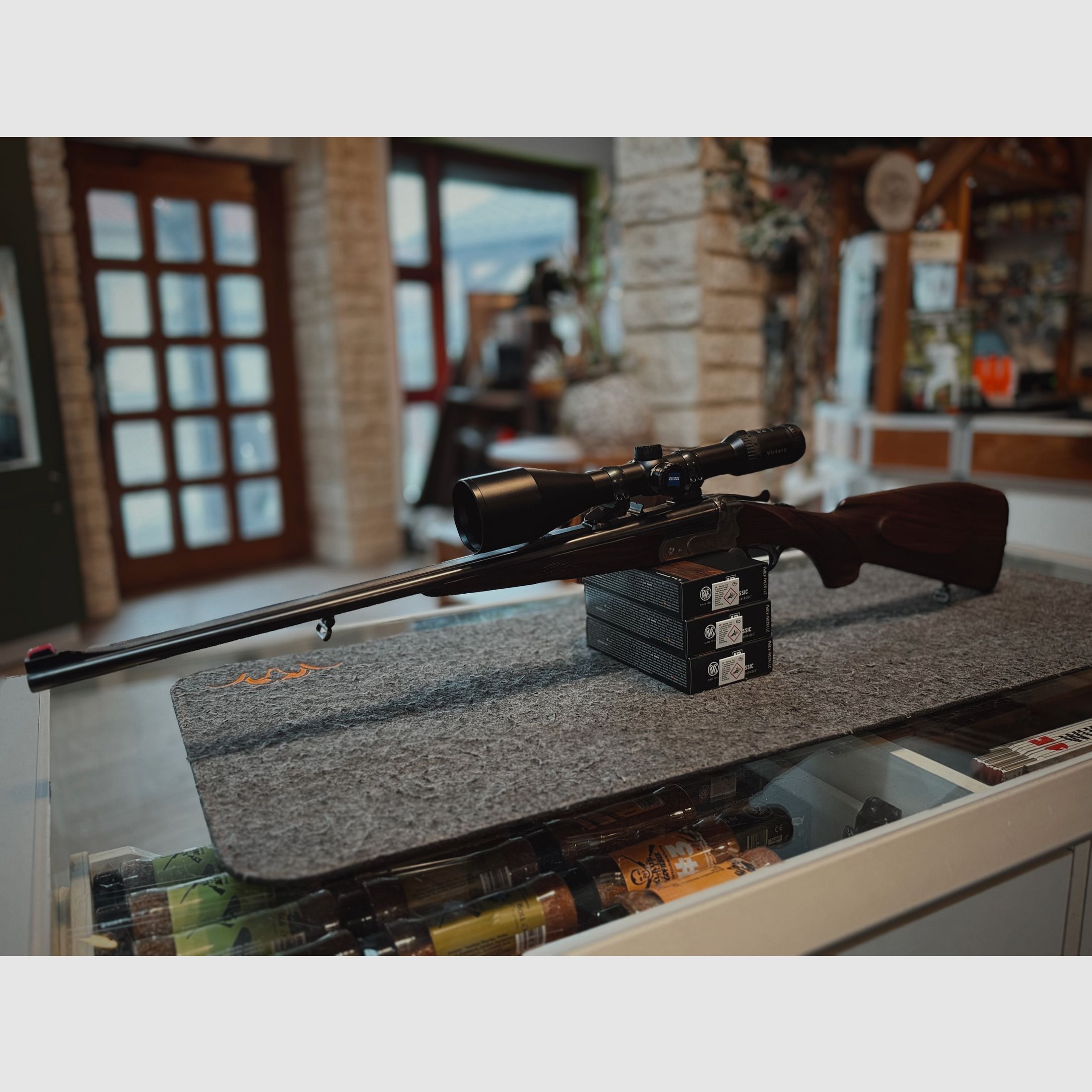 Merkel double rifle 8X57IRS like new!