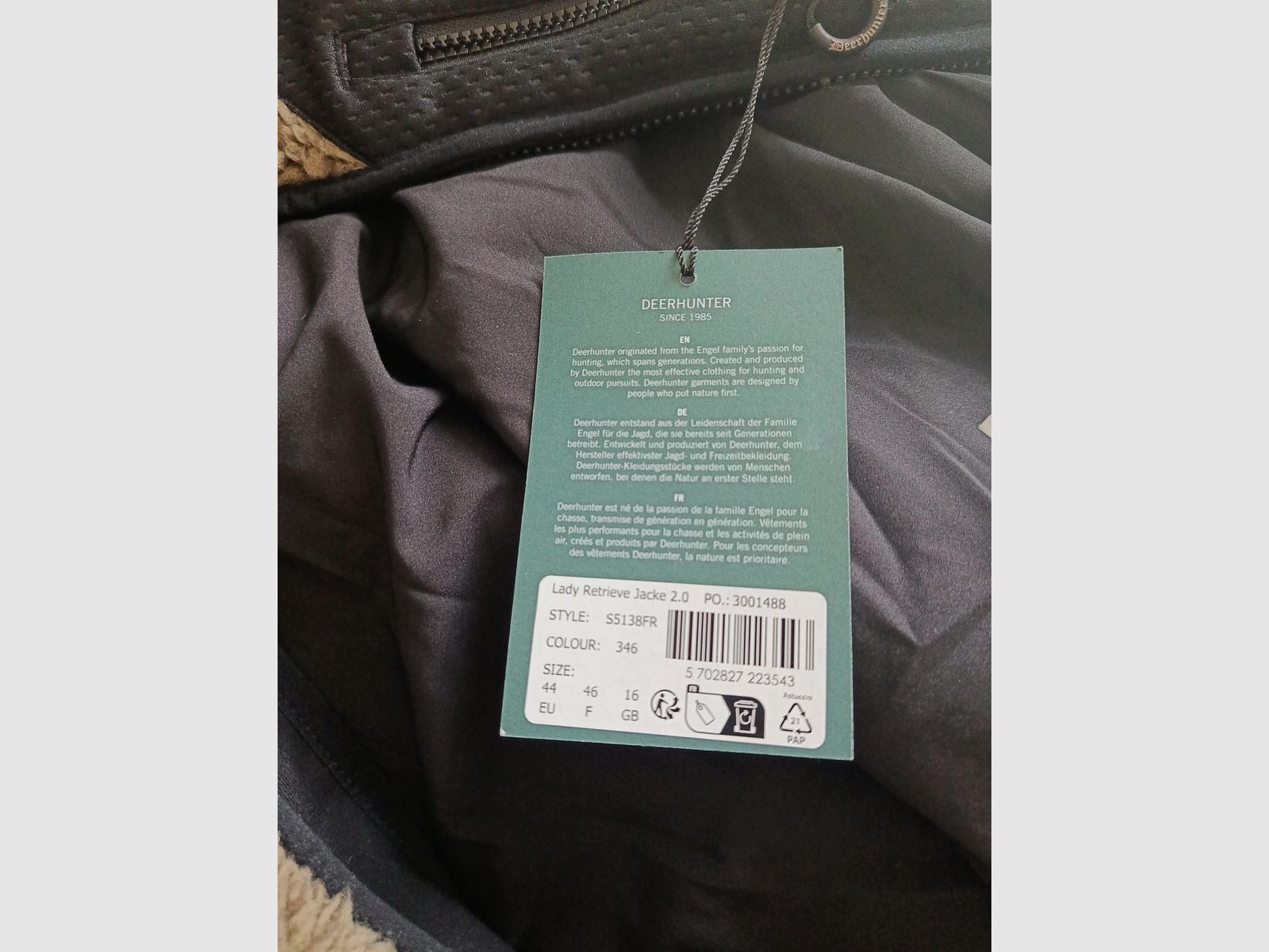 Derhunter Lady retrieve 2.0 chaqueta de caza, imagen 2 de 2