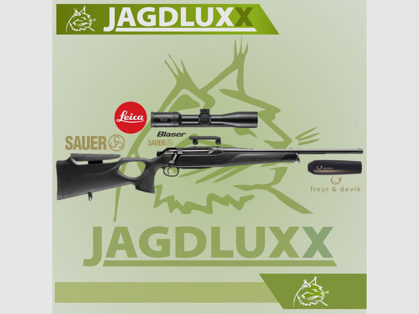 Sauer 505 Synchro XT in a complete set with Leica scope and silencer