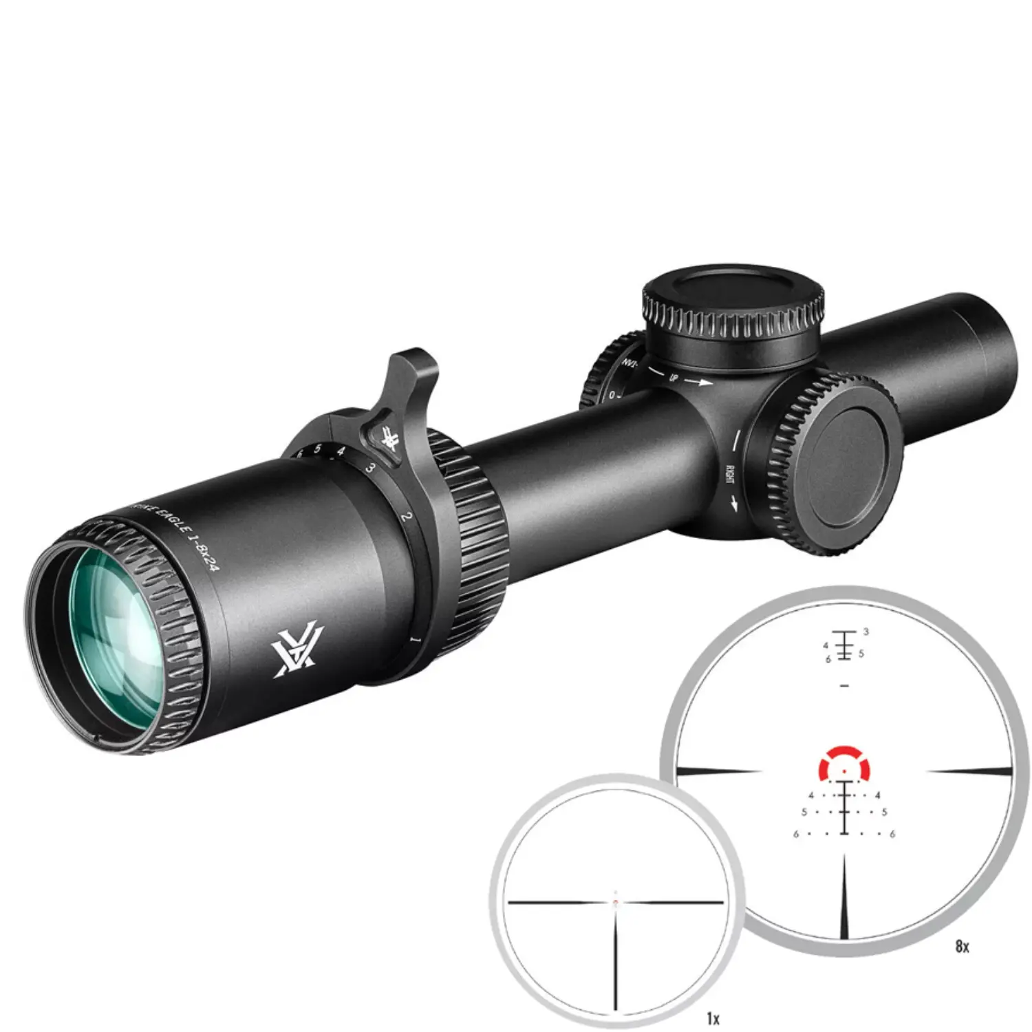 Vortex Strike Eagle cannocchiale da puntamento 1-8x24 FFP EBR-8 MOA