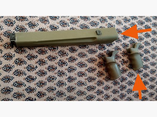 Original Griff et garde-main pour H&K G3A4 tous deux assortis et adaptés pour bipied // G3 et clones garde-main + poignée pistolet / G3A3 G3SG1 MKE T41 HK91 VFC Co2 Umarex