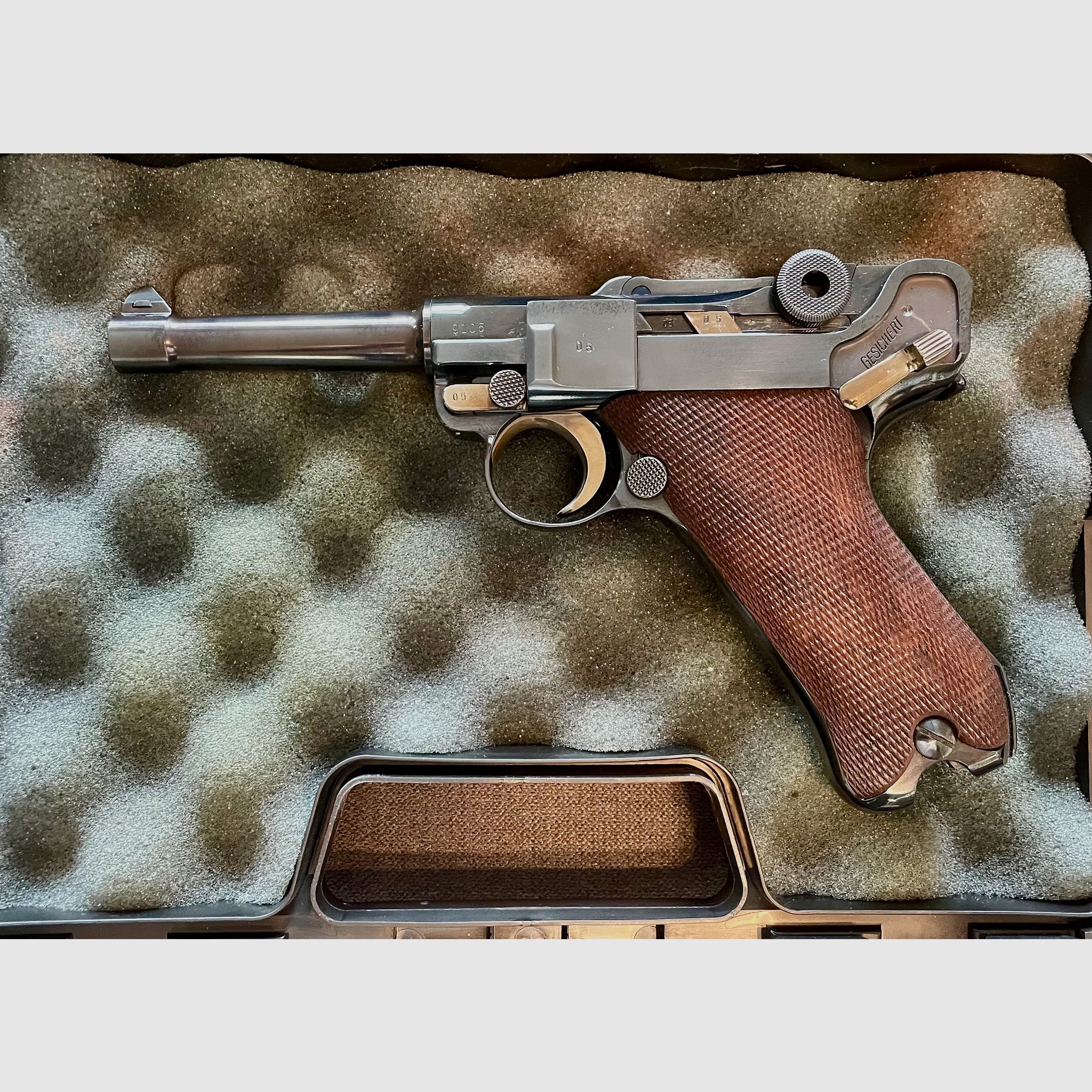 Mauser Parabellum - Luger 9mm, P-08 - Nummerngleich!