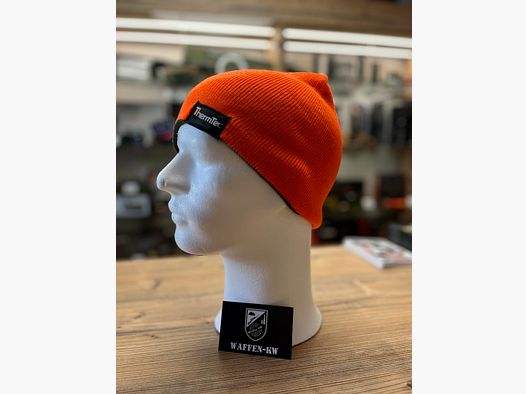 ThermtTec Wende-Strickmütze mit Logo