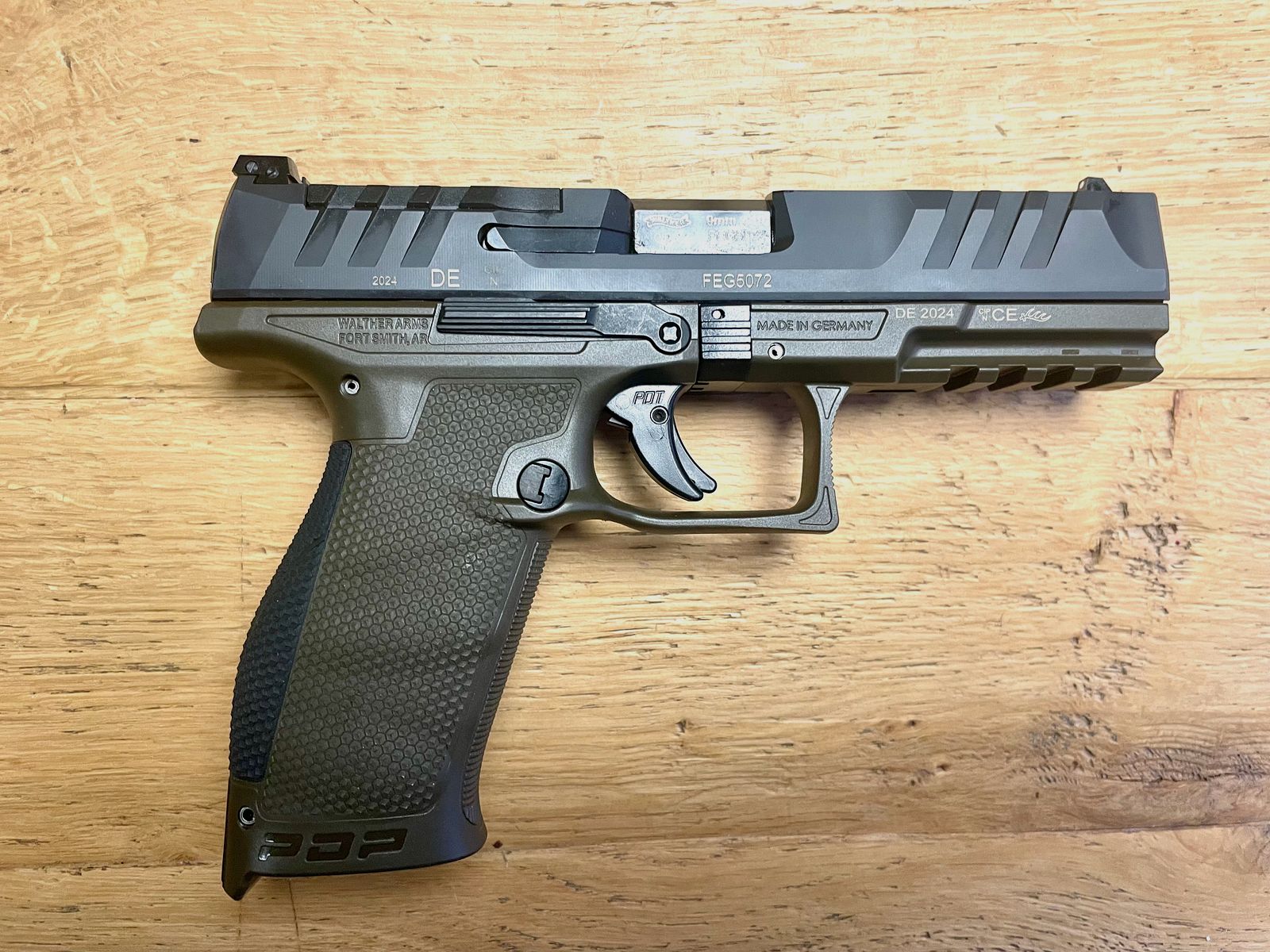 Walther PDP Full Size 5” OR V2 OD Verde 9mm Luger