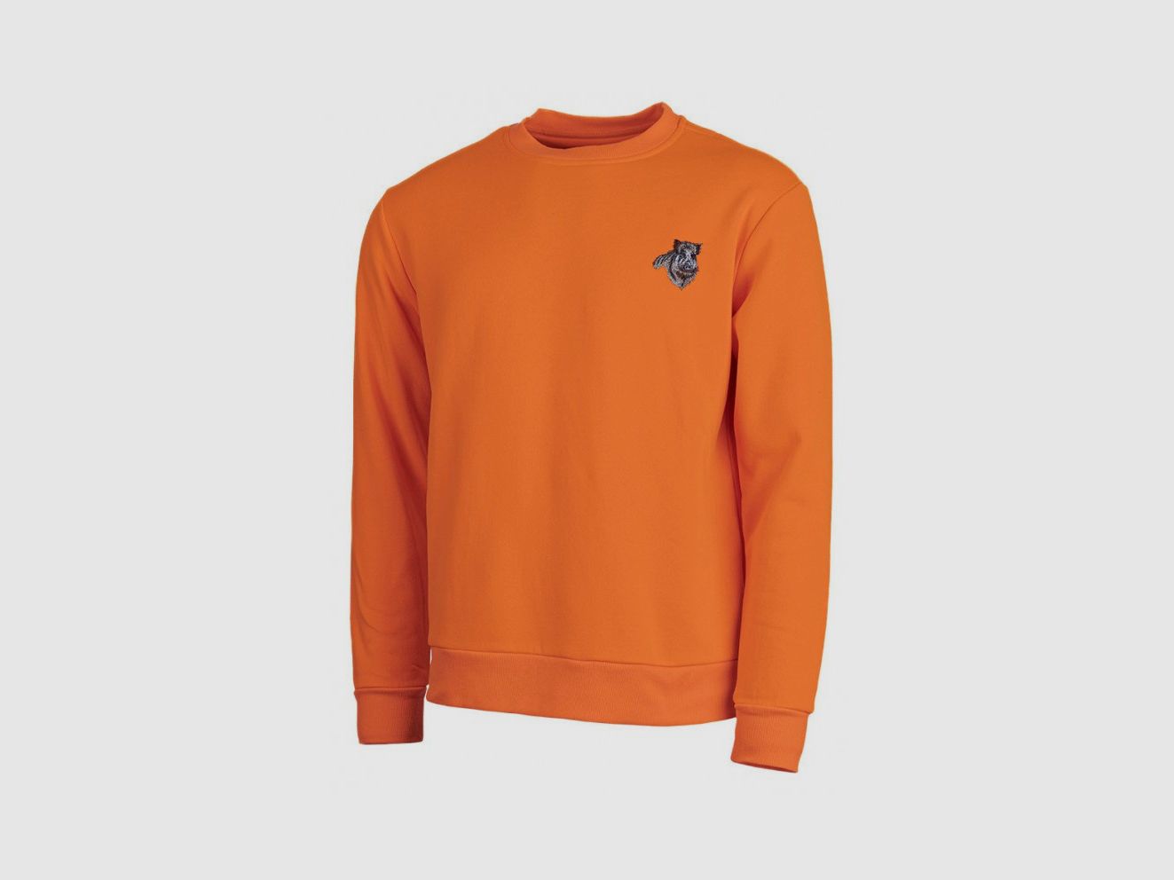 Orange gesticktes Kinder-T-Shirt mit Wildschwein Treeland