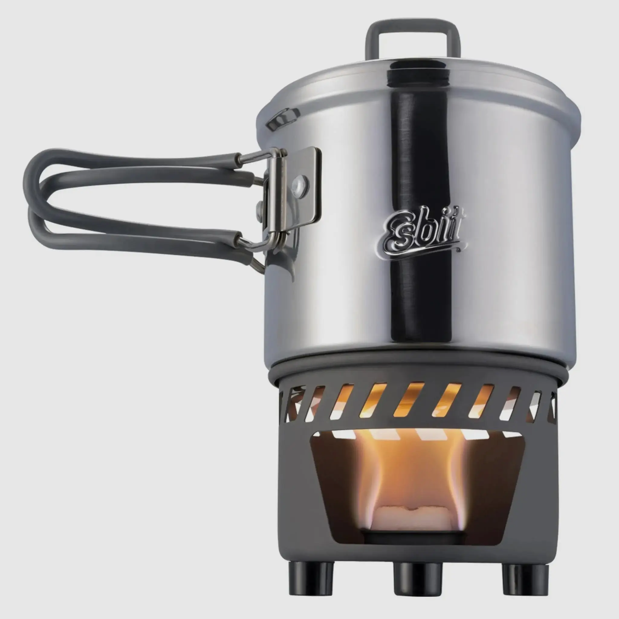 Ensemble de cuisson Esbit avec combustible sec 0,585 L en acier inoxydable