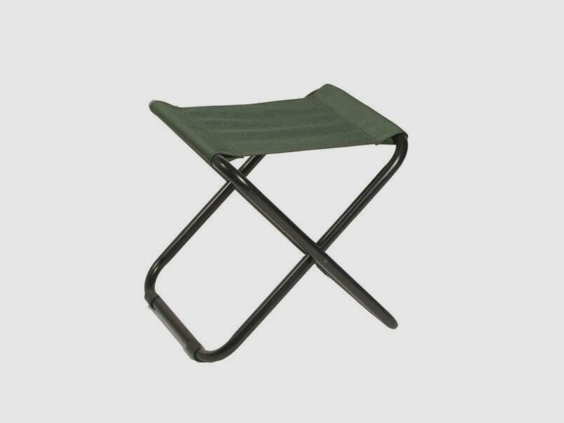 Camping folding stool without backrest olive