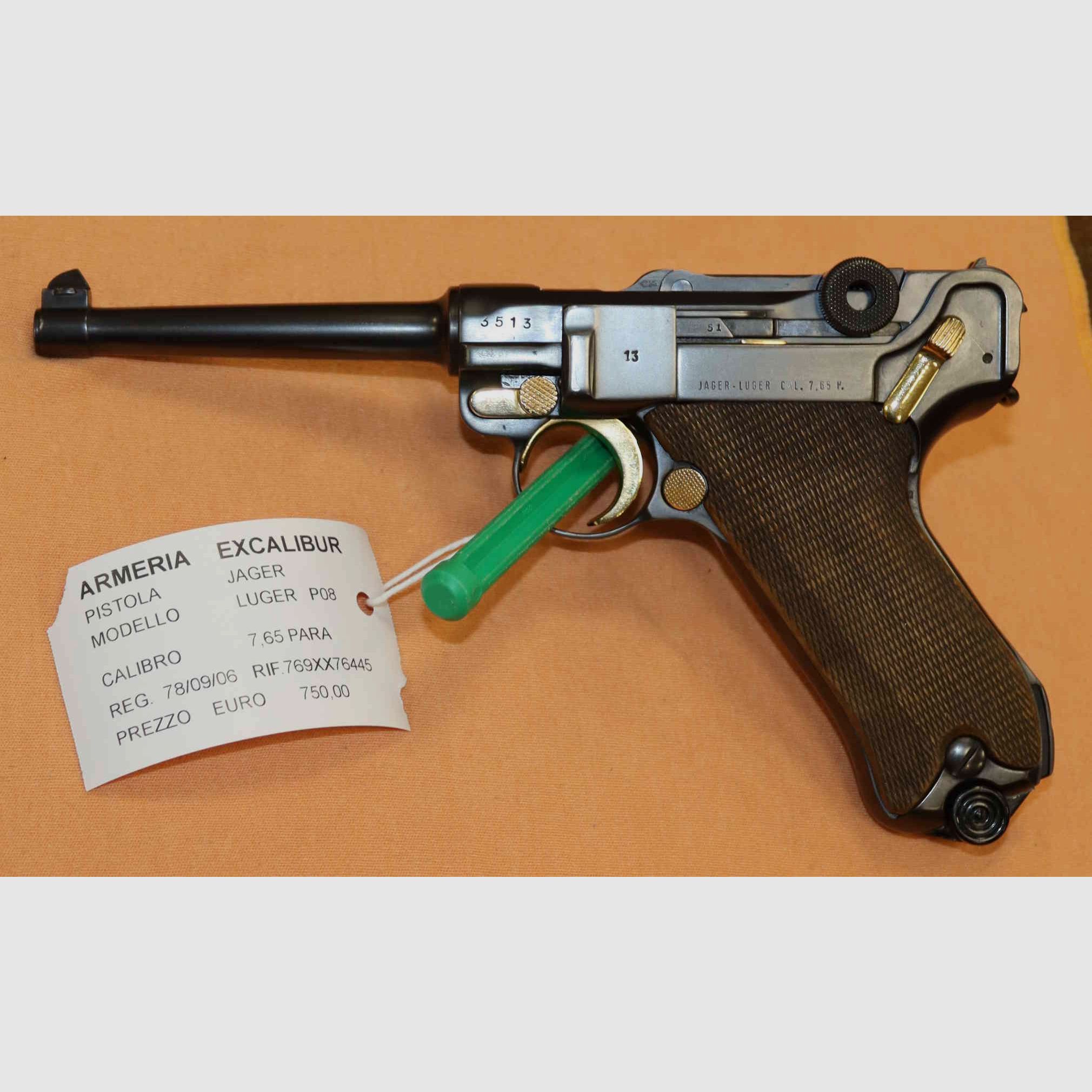 Pistole Jager Luger Modell P08 Kaliber 7.65 Para, Bild 4 von 8