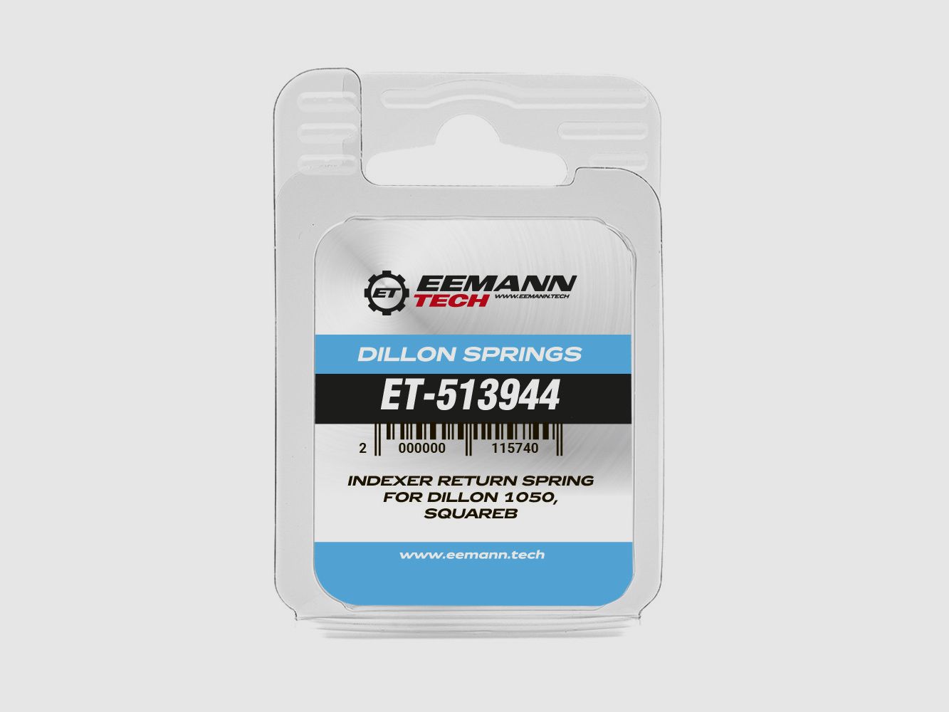Return spring for Eemann Tech indexer for Dillon 1050, SquareB, image 3 of 3