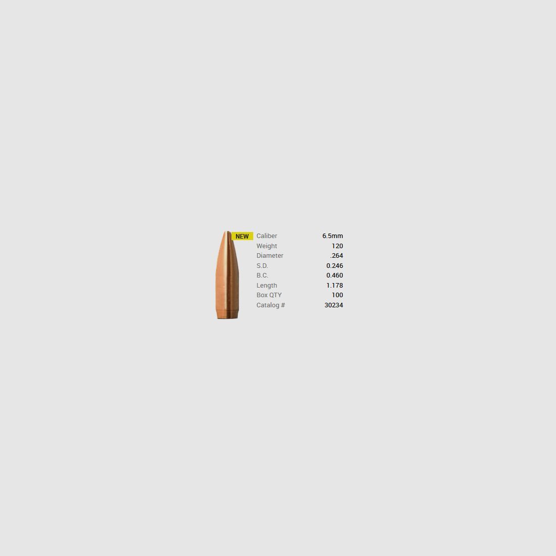 Barnes Geschoss 6,5mm/.264 120GR Match Burners BT 100 Stück