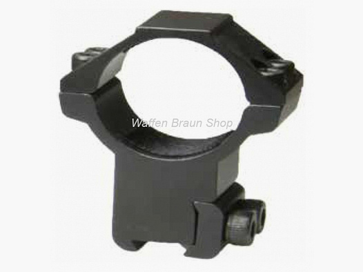 Bauer Ringmontage für 11mm Prismenschiene, Schwarz matt, 30mm, Hoch
