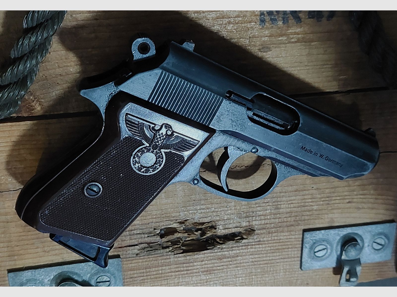 ⚠️SELTEN!⚠️ PERFECTA "El Alamein" Schreckschuss Pistole 8 mm P.A.K (PTB 196/2)