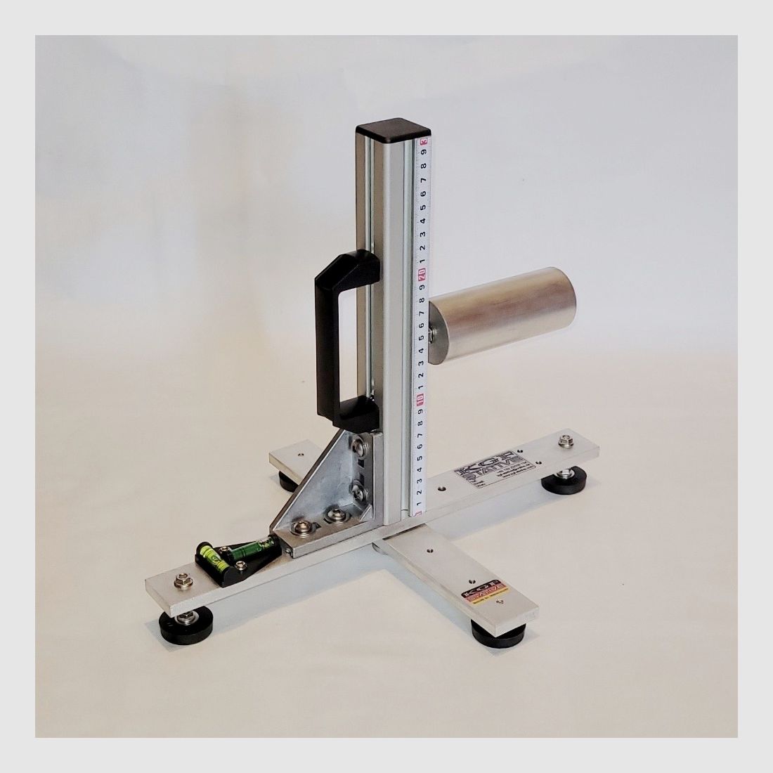 KGF Auflagestativ - Auflageständer Alu X-300-Pro mit Buchenholz-Auflage, klappbar, Waage, Griff und Maßband