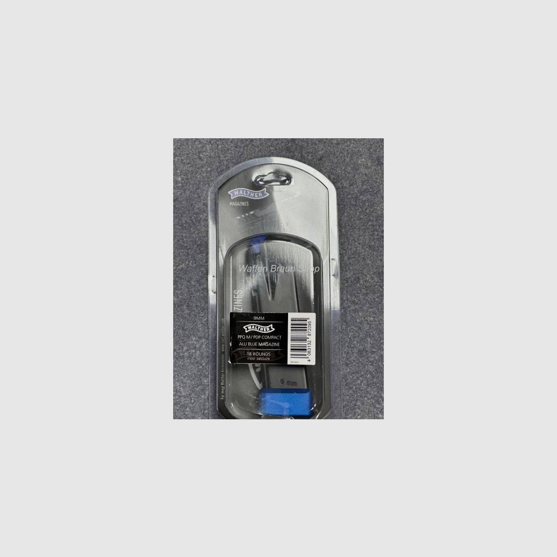 Walther Magazin 18 Schuss, Aluboden blau * PDP Compact**, PPQ M-Series