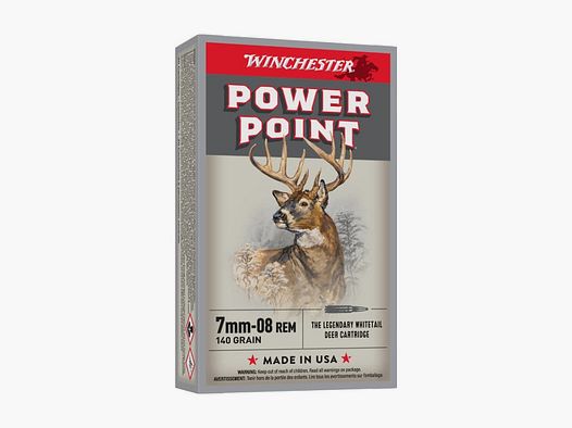 Winchester Power Point Patronen - Kal. 7 mm-08 Rem